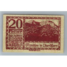 AUSTRIA 1920 BILLETE DE 20 HELLER SIN CIRCULAR